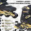 MammyGol Inline Skates for Boys and Girls Youth, 4 Size Adjustable Roller Skates with PU Flashing Wheels, Aggressive Inline Skates High Performance for Kids Age 6-12, Gold Black view 2