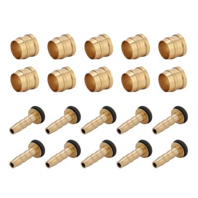 10 Set Bike Brake Olive and Connecting Insert, Bike Hydraulic Disc Brake Hose Olive Connector Insert for Replacement Part