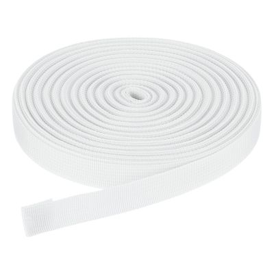DMiotech 50 Yard x 3/4 inch Width Nylon Webbing Strap Poly Flat Webbing Strapping for DIY Craft Backpack Strapping, Sewing, Outdoor Gear Repair, White