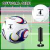 Lunmon 12 Pcs Bulk Soccer Balls with 2 Pump Official Size Deflated Soccer Ball Football for Indoor Outdoor Game Sports Training Adult Players Birthday Gift(Size 4,Classic 1) view 2