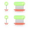PATIKIL Fishing Rubber Bobber Beads Stoppers, 600 Pieces 6 in 1 Float Sinker Stop Oval Shape M Size for Fishing Line, Red view 1