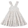 ALINTU Toddler Girls Dress Sleeveless Princess Beach Ruffle Sundress, White Blue Floral 6-7 Years view 1