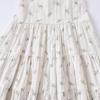 ALINTU Toddler Girls Dress Sleeveless Princess Beach Ruffle Sundress, White Blue Floral 6-7 Years view 4