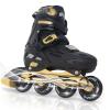 MammyGol Inline Skates for Boys and Girls Youth, 4 Size Adjustable Roller Skates with PU Flashing Wheels, Aggressive Inline Skates High Performance for Kids Age 6-12, Gold Black view 1