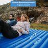 Camping Air Sleeping Pad Mat - Foot Press Inflatable Lightweight Camping Inflatable Mattress Foot Pump Inflatable Camping Mat 3.5" Thick Camp Air Mat for Backpacking Traveling Hiking ,Double, Blue view 2