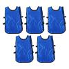 5 Pcs Training Vest Universial Round Neck Soccer Pennies 22x13.7 Inch Fabric Basketball Athletic Pinnies Football Bibs for Kids, Youth(Blue) view 1