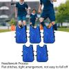 5 Pcs Training Vest Universial Round Neck Soccer Pennies 22x13.7 Inch Fabric Basketball Athletic Pinnies Football Bibs for Kids, Youth(Blue) view 3
