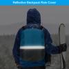 PATIKIL 30-40L Waterproof Backpack Rain Cover, Non-Slip Ultralight Backpack Cover with Reflective Strip for Hiking Camping Traveling Cycling, M, Grey Blue view 4