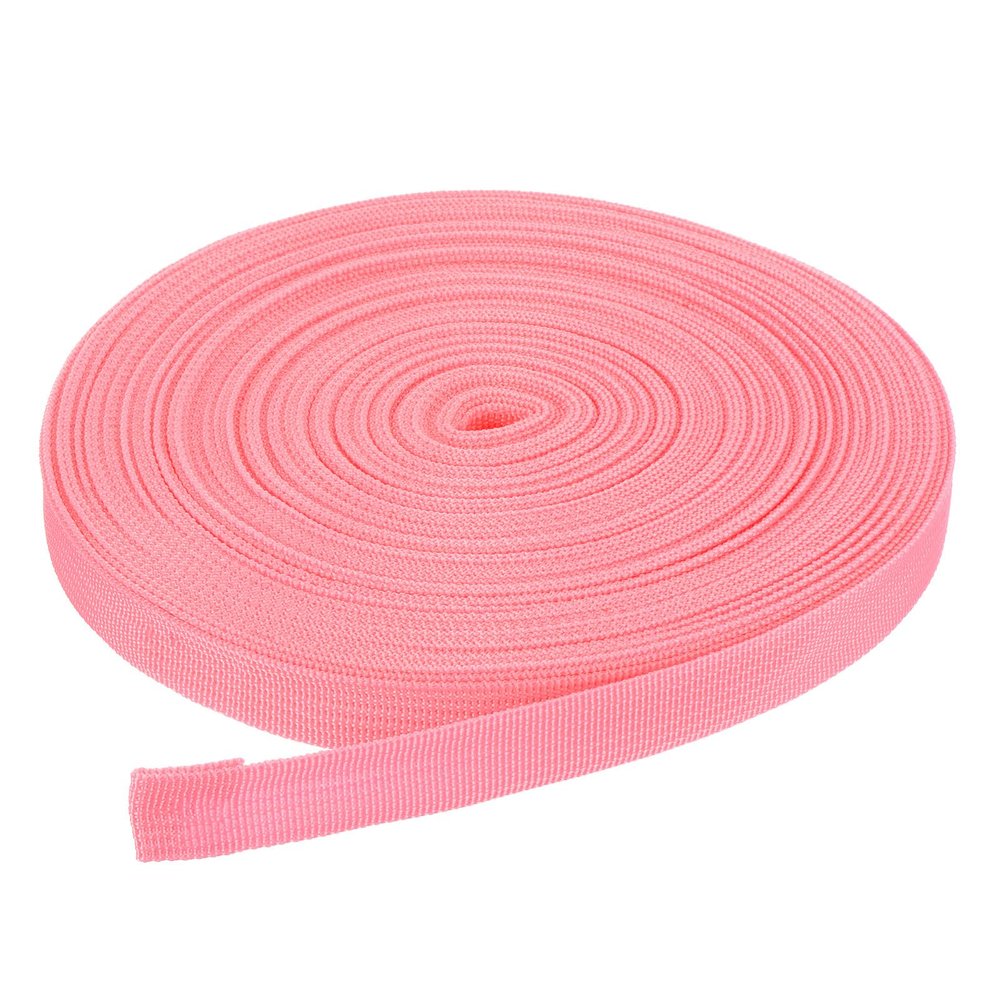 DMiotech 50 Yard x 3/4 inch Width Nylon Webbing Strap Poly Flat Webbing Strapping for DIY Craft Backpack Strapping, Sewing, Outdoor Gear Repair, Light Pink