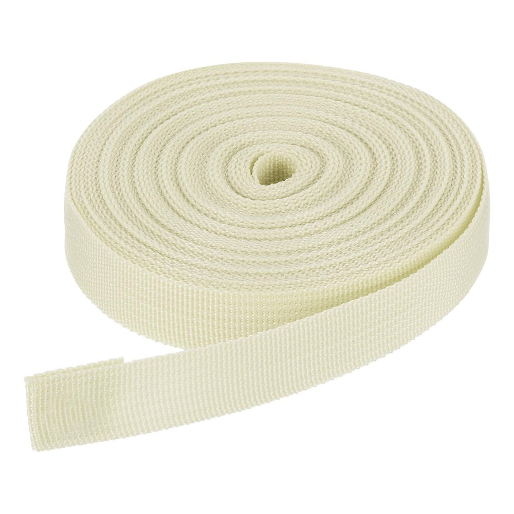 DMiotech 10 Yard x 3/4 inch Width Nylon Webbing Strap Poly Flat Webbing Strapping for DIY Craft Backpack Strapping, Sewing, Outdoor Gear Repair, Beige