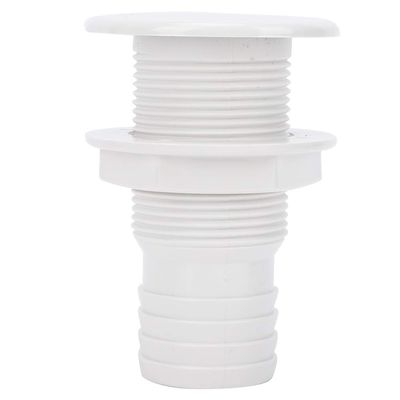 CDQL ABS Plastic Thru Hull Connector Fitting,Sturdy Lightweight Bilge Pump Drain Vent Hose,Boat Body Bottom Yacht Bilge Drain Vent Accessory (2 in)
