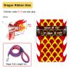 Dragon Dance Ribbon Poi Chinese Dragon Poi with Dragon Head, Flowy Dance Ribbon for Outdoor Fitness, Washable Folk Shaking Streamer Silk, Rhythmic Spinning with Rope (Size : 5 m/16.4ft Long) ( Size : view 2