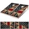 HNOWANG Cornhole Board Decals for Outdoor Games 24inx48in Themed Vinyl Skins Weather-Resistant Cornhole Wrap Set for Family Backyard Fun Parties Decorative Game Stickers,Set of 2 Old National Flag view 3