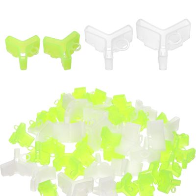 PATIKIL Fishing Hook Bonnets, 80 Pack Plastic Treble Hook Covers Hook Safety Caps Protectors Fit for Standard Size 1, 2, 3, 4, White, Yellow