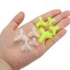 PATIKIL Fishing Hook Bonnets, 80 Pack Plastic Treble Hook Covers Hook Safety Caps Protectors Fit for Standard Size 1, 2, 3, 4, White, Yellow view 3