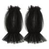 WOFASHPURET 1 Pair Removable Puff Sleeves for Wedding Dress Tulle Detachable Sleeves Add On Wedding Gift Bridal Accessories Black, 37.00X16.00X16.00CM view 1