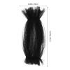 WOFASHPURET 1 Pair Removable Puff Sleeves for Wedding Dress Tulle Detachable Sleeves Add On Wedding Gift Bridal Accessories Black, 37.00X16.00X16.00CM view 2