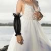 WOFASHPURET 1 Pair Removable Puff Sleeves for Wedding Dress Tulle Detachable Sleeves Add On Wedding Gift Bridal Accessories Black, 37.00X16.00X16.00CM view 3
