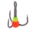 10pcs Winter Ice Fishing Three Anchor Hook Lure Color Drill Hook (Orange Yellow) view 3
