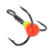 10pcs Winter Ice Fishing Three Anchor Hook Lure Color Drill Hook (Orange Yellow) view 4