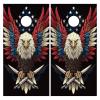 HNOWANG Cornhole Board Decals for Outdoor Games 24inx48in Themed Vinyl Skins Weather-Resistant Cornhole Wrap Set for Family Backyard Fun Parties Decorative Game Stickers,Set of 2 Bald Eagle view 1