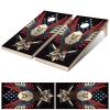 HNOWANG Cornhole Board Decals for Outdoor Games 24inx48in Themed Vinyl Skins Weather-Resistant Cornhole Wrap Set for Family Backyard Fun Parties Decorative Game Stickers,Set of 2 Bald Eagle view 3