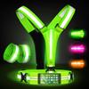 AOGATO LED Reflective Running Vest Set High Visibility LED Walking Gear with Portable Bag, Armband for Night Time Safety, Adjustable and Rechargeable Runner Lights for Men and Women view 1