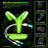 AOGATO LED Reflective Running Vest Set High Visibility LED Walking Gear with Portable Bag, Armband for Night Time Safety, Adjustable and Rechargeable Runner Lights for Men and Women view 4