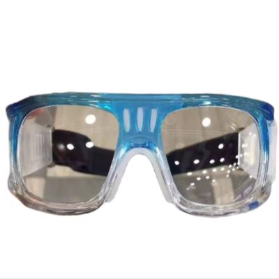 WIVKS Sports Basketball Glasses, Anti-Fog Dribbling Baseball Racketball Eyes Safety Protective Eyewear Goggles for Adults Men (Blue/White1), Large