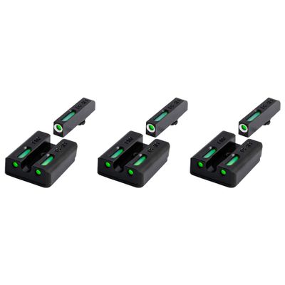 TruGlo TFK Fiber Optic and Tritium Pistol Laser Sight Accessories with Front Focus Lock and Fortress Finish Protection, Fits Taurus Models (3 Pack)