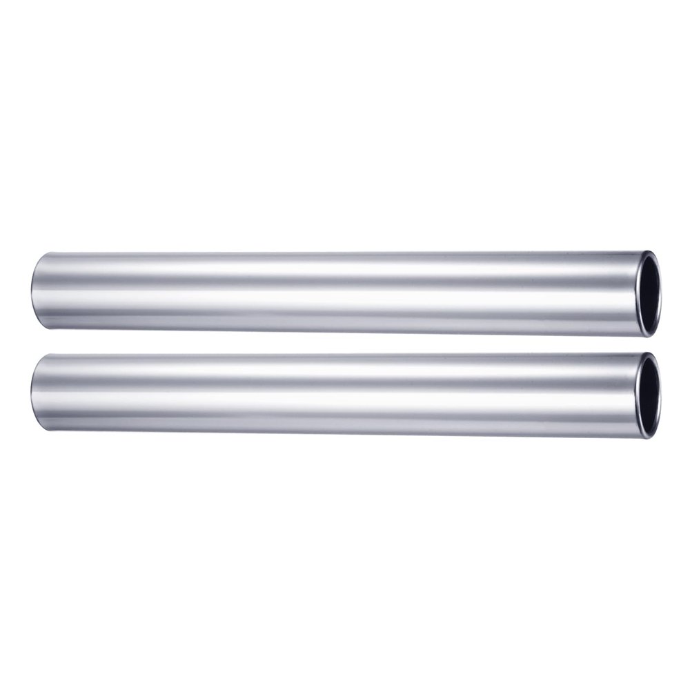 M METERXITY 2 Pack Relay Track Baton - Aluminum Alloy Tube Outdoor Running Contest Sticks Apply to Athletic/Sport/Games Tool (Silver)