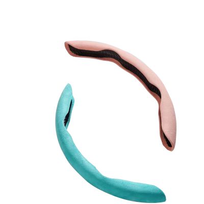 LADKHSNV Suede Car Steering Wheel Cover Compatible with Suzuki Aerio Equator Forenza Kizashi Reno SX4 Verona Vitara XL7 Exclusive Private Custom-Made (Color : Blue Pink, Size : Equator)