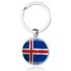 Art Attack Icelandic Flag Soccer Keychain, Iceland Our Boys National Football Team Accessories History Party Favor Fan Car Key Chain Ring Pendant Charm (Silver) view 1