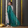 NineFit Basics Women's Cotton Blend Anarkali Printed Kurta with Pant & Dupatta, White, Size - XL view 4