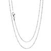 VN Jewelry Women's Silver Beads Necklace | 925 Silver Italian Chain Layered Stacking Necklace Curb Ball Chain Necklace for Women 16" 18" 19" 20" 21" 22" 24" in (24 In) view 1