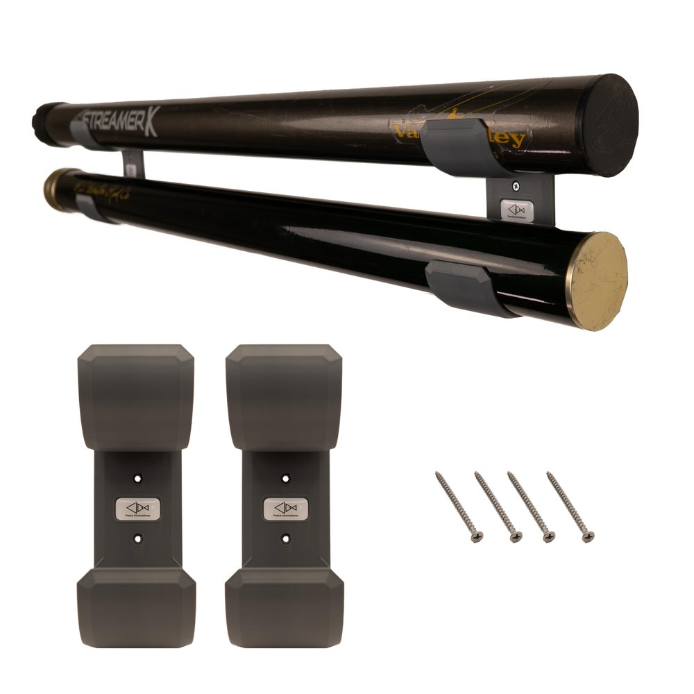 Pesca Innovations Rod Tube Rack: Double Wall (Gray, Standard (2"))