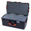 Black Pelican Air 1646 Case with Orange Handles & Latches view 1