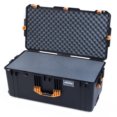 ColorCase Pelican Air 1646 Case Black - Large Size Waterproof Case with Pick & Pluck Foam & Convoluted Lid Foam - Yellow Handles & Latches