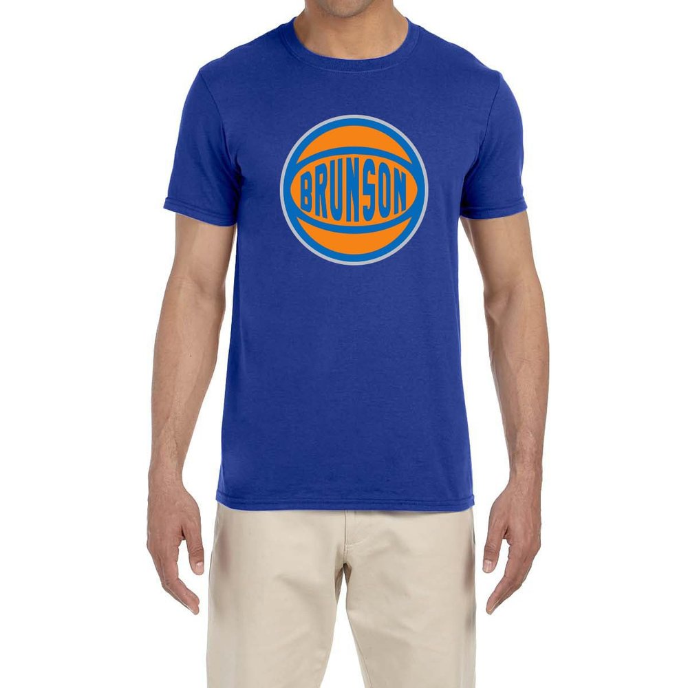 Blue New York Jalen Brunson Logo T-Shirt Youth XL