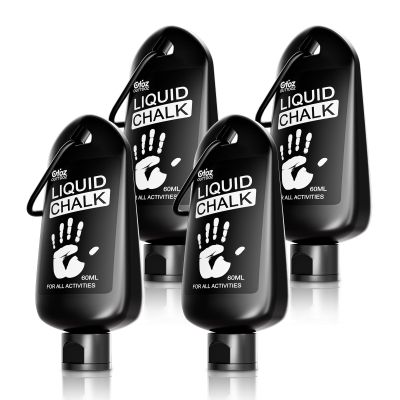 OUTTDOZ Superior Grip Pro Grade Liquid Chalk Mess-Free Gym Chalk for Weightlifting, Gymnastics, Rock Climbing, Dancing, Dries in Seconds. (60ML - 4 Pack)