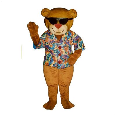 Eamior Cool Bear MascotCostume in pattern Shirt & Sunglasses Adult Size for Men & Women with Built-in Fan Inside the Head