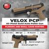 Hatsan Velox PCP Air Pistol .25 Cal Semi-Auto Pellet Gun, 580 FPS, 20 Joules, 10 RDS, w/ Wearable4U Pellets and Paper Targets Bundle (FDE, MPN: HGVLX25FDE) view 2