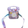 sgmedila 400ML Creative Retro Phone Shaped Water Bottle With Adjustable Shoulder Strap Leak Proof Drinking Water Bottle With 3D Stickers Suitable For Outdoor Travel And Sports (Purple) view 1