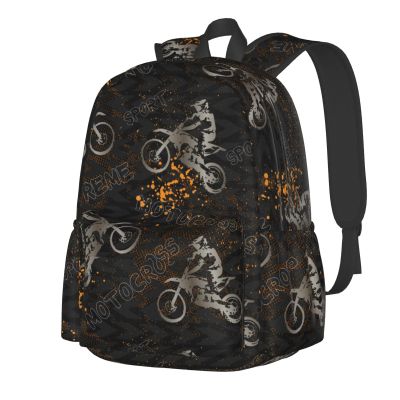 AIMASTZ Motorcycle Casual Daypack Laptop Bag School Bookbag Travel Backpack For Kids Teen Boy Girl