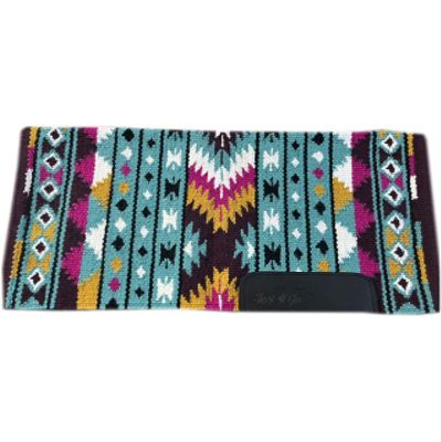 EQUESTRIAN UNIVERSE New Zealand Wool Western Saddle Blanket for Horse Wicking Contoured Back Protection Horse Riding Saddle Pad, Comfort All Purpose Equine Saddle Blanket (42x32 Inch, LightBlue)