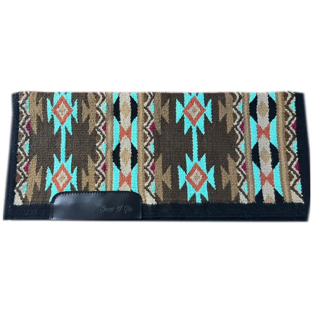 EQUESTRIAN UNIVERSE New Zealand Wool Western Saddle Blanket for Horse Wicking Contoured Back Protection Horse Riding Saddle Pad, Comfort All Purpose Equine Saddle Blanket (42x32 Inch, Green)