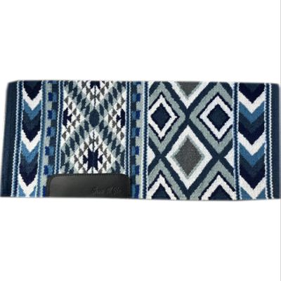 EQUESTRIAN UNIVERSE New Zealand Wool Western Saddle Blanket for Horse Wicking Contoured Back Protection Horse Riding Saddle Pad, Comfort All Purpose Equine Saddle Blanket (42x32 Inch, Bluegrey)