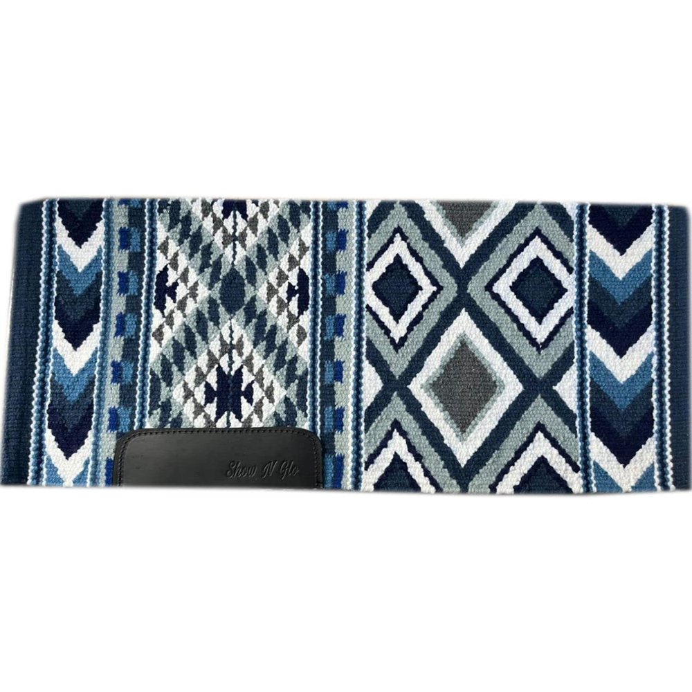 EQUESTRIAN UNIVERSE New Zealand Wool Western Saddle Blanket for Horse Wicking Contoured Back Protection Horse Riding Saddle Pad, Comfort All Purpose Equine Saddle Blanket (42x32 Inch, Bluegrey)