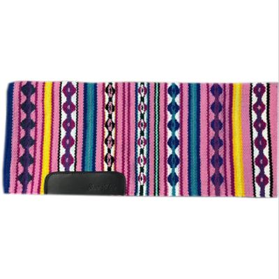EQUESTRIAN UNIVERSE New Zealand Wool Western Saddle Blanket for Horse Wicking Contoured Back Protection Horse Riding Saddle Pad, Comfort All Purpose Equine Saddle Blanket (42x32 Inch, Pink)