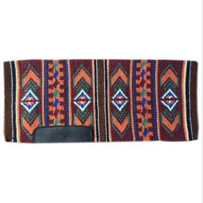 EQUESTRIAN UNIVERSE New Zealand Wool Western Saddle Blanket for Horse Wicking Contoured Back Protection Horse Riding Saddle Pad, Comfort All Purpose Equine Saddle Blanket (42x32 Inch, Brickred)